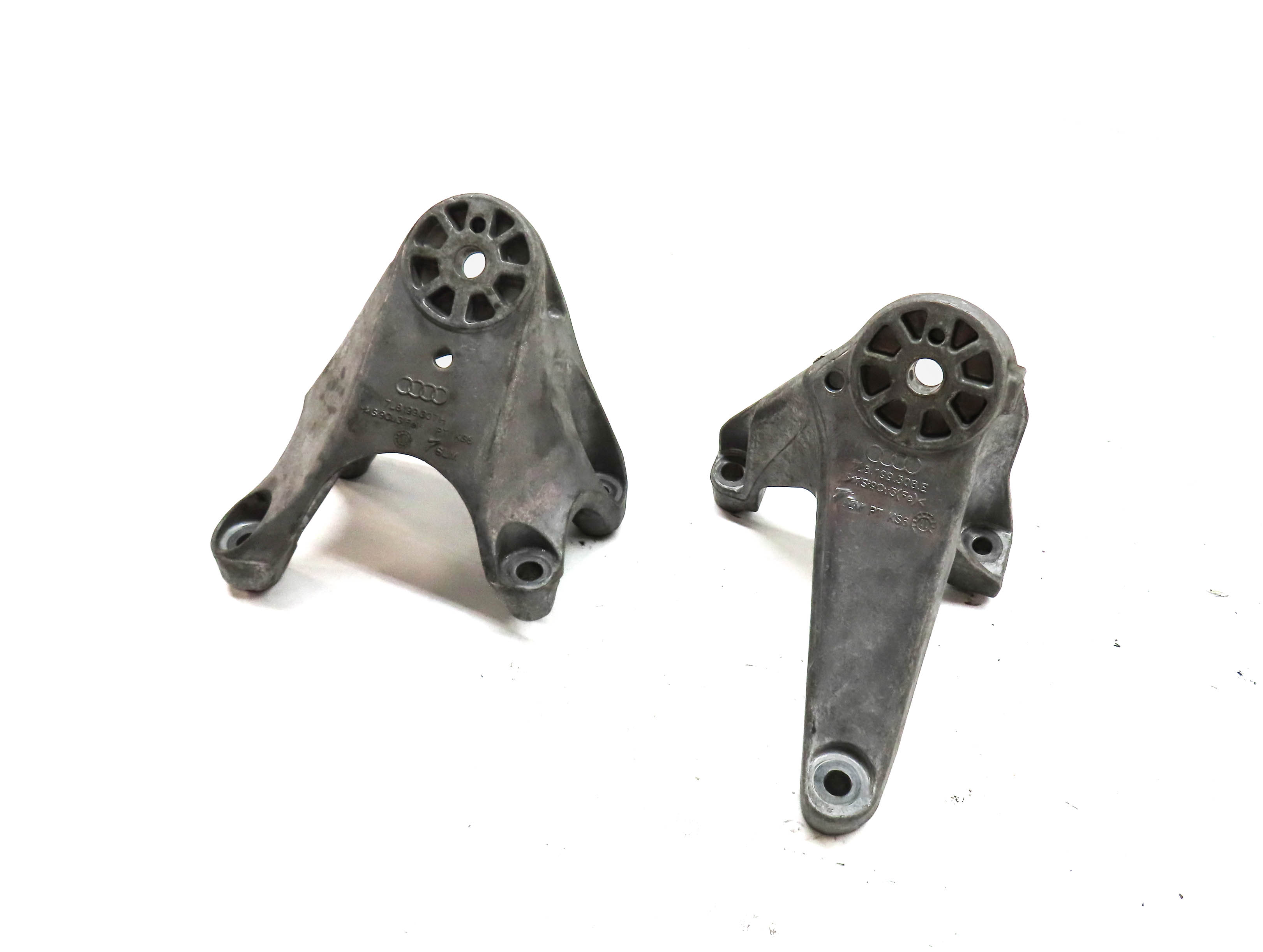 2011 AUDI Q7 (4L) 3.0L SUPER (CJWB) ENGINE LEFT & RIGHT MOUNT BRACKET SET 2 — exact item pictured
